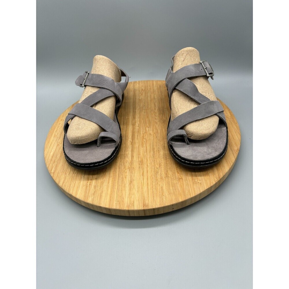 Chaco Wayfarer Sandals Womens Size 8 Gray Leather Loop Buckle Strap On Casual - Picture 6 of 10